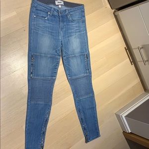 Paige MOTO zipper detail skinny jeans